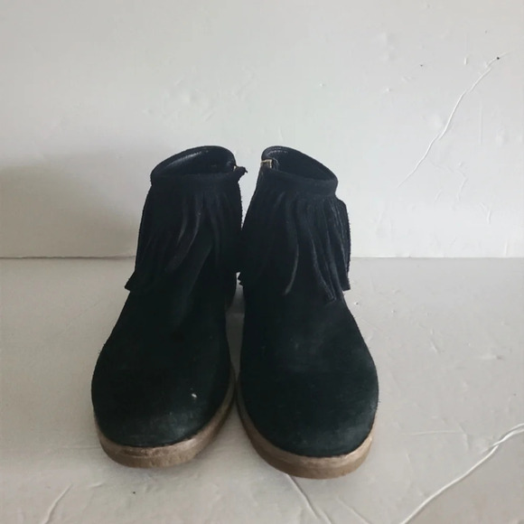 Kate Spade Beatsie women's  round toe Fringe Ankle boots black sz.6 - Picture 3 of 8